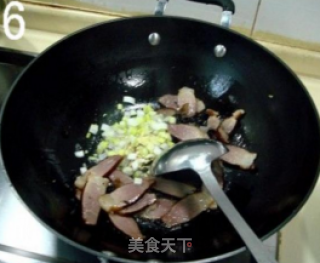 家常菜“芦笋炒腊肉”的做法步骤：5
