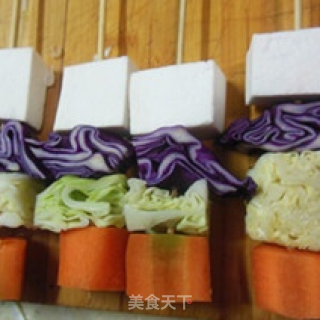 鲜蔬杏鲍菇串的做法步骤：3