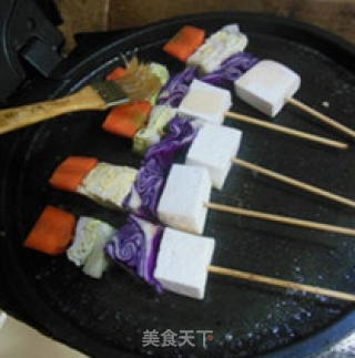 鲜蔬杏鲍菇串的做法步骤：5