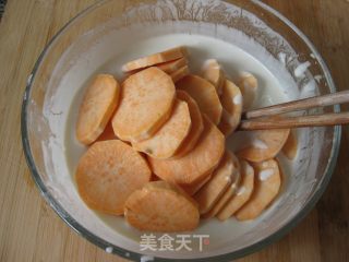 零厨艺------酥炸红薯片的做法步骤：4