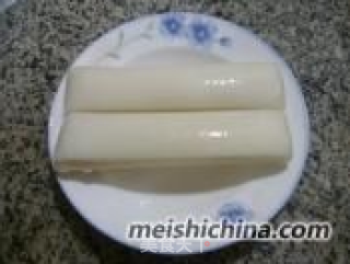 香椿炒年糕的做法步骤：2