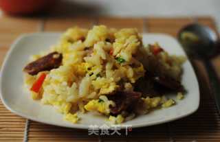 腊肠蛋炒饭的做法步骤：6