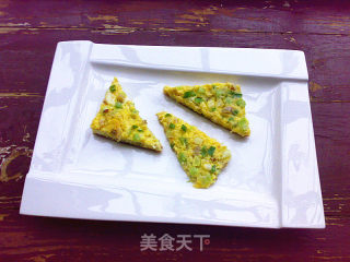 香葱榨菜煎蛋的做法步骤：8