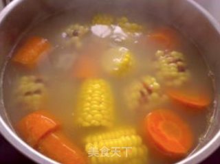 玉米萝卜猪肝汤的做法步骤：5