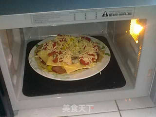 微波炉披萨的做法步骤：11