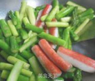 蟹棒扒芦笋的做法步骤：9