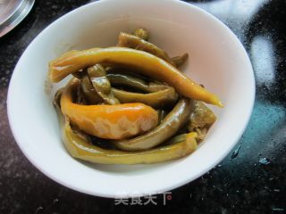 家常下饭菜----酱香肉蒸腌辣椒的做法步骤：6