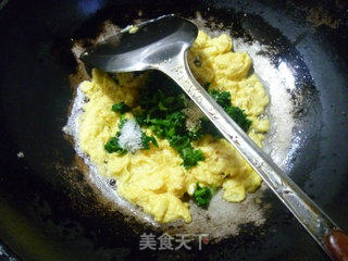 蒿菜炒鸡蛋的做法步骤：9