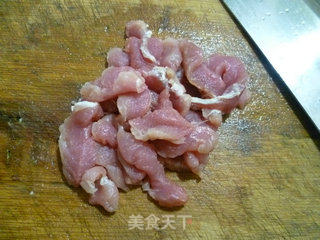 青椒油豆腐炒里脊肉的做法步骤：5