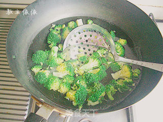 西兰花炒素肉片的做法步骤：3