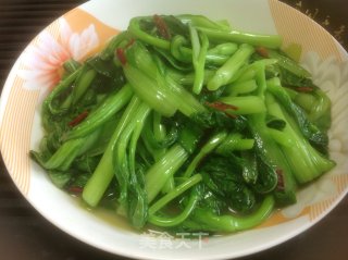 清炒菜心的做法步骤：6