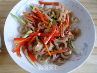 蒜苗拌肉皮的做法步骤：10