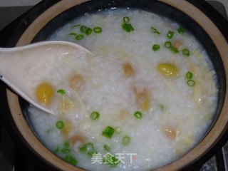 白果干贝腐皮粥的做法步骤：5