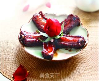 玫瑰红烧排骨的做法步骤：4