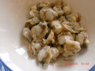 毛贝炒冬瓜的做法步骤：2