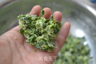 春季养生-【菜团子】（内附蒜泥辣椒汁）的做法步骤：4
