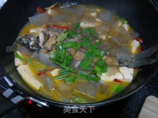 鲫鱼粉皮豆腐烩的做法步骤：5