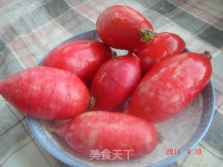 酱爆水萝卜的做法步骤：1