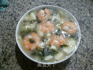 紫菜虾仁豆腐羹的做法步骤：10