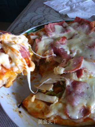 杏鲍菇培根PIZZA的做法步骤：4