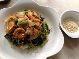 扇贝拌菠菜的做法步骤：6