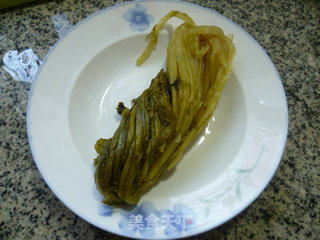 雪菜茭白的做法步骤：2