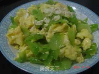 苦瓜炒鸡蛋的做法步骤：5
