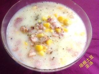 [培根土豆浓汤]的做法步骤：9