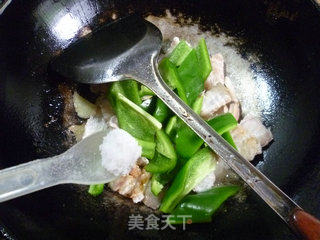 灯椒炒虾蛄的做法步骤：14