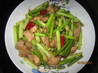 蒜苔炒肉片的做法步骤：5