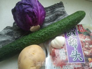 开胃菜——改良版老虎菜的做法步骤：1