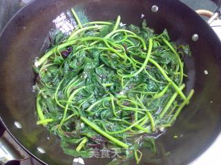 肉丝红苋菜的做法步骤：7