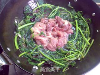 肉丝红苋菜的做法步骤：8