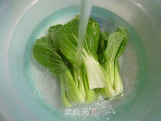 青菜炒饭的做法步骤：3