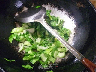 青菜炒饭的做法步骤：5
