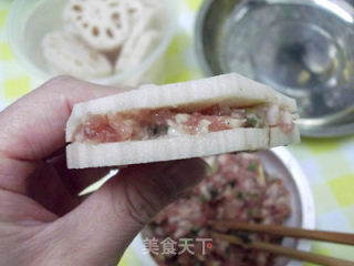 香煎藕夹的做法步骤：5