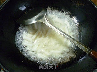 韭菜花炒山药的做法步骤：7