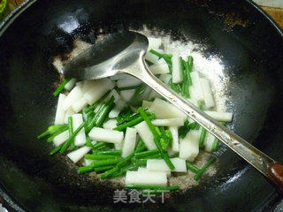 韭菜花炒山药的做法步骤：11