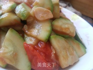 双西合璧--西葫芦炒西红柿---夏日素食来袭！！的做法步骤：4