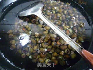 韭菜花香干炒蛳螺肉的做法步骤：6