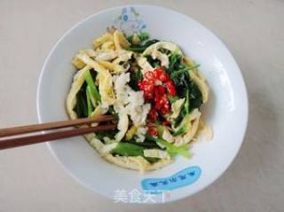 蛋丝拌菠菜的做法步骤：7