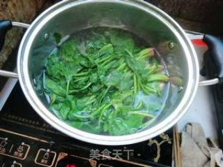 椒麻拌菠菜的做法步骤：1