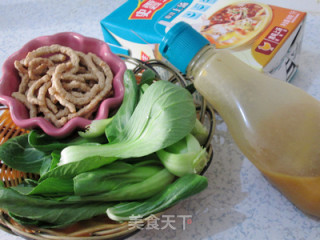 素肉丝油菜的做法步骤：1