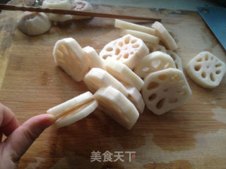 香炸藕夹的做法步骤：2