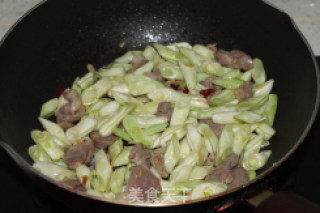 肉炒芸豆的做法步骤：4