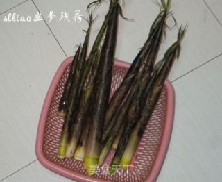 山林野味 平菇炒野笋的做法步骤：1