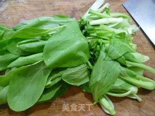 千张炒鸡毛菜的做法步骤：4