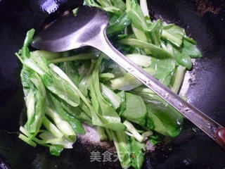 千张炒鸡毛菜的做法步骤：8