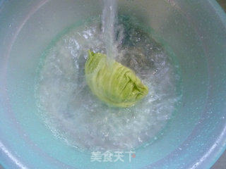 辣椒酱圆白菜炒饭的做法步骤：3