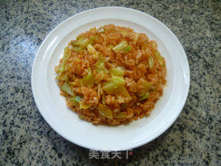 辣椒酱圆白菜炒饭的做法步骤：10